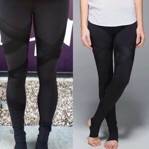 Lululemon Mesh Black Full Length Leggings Size 4